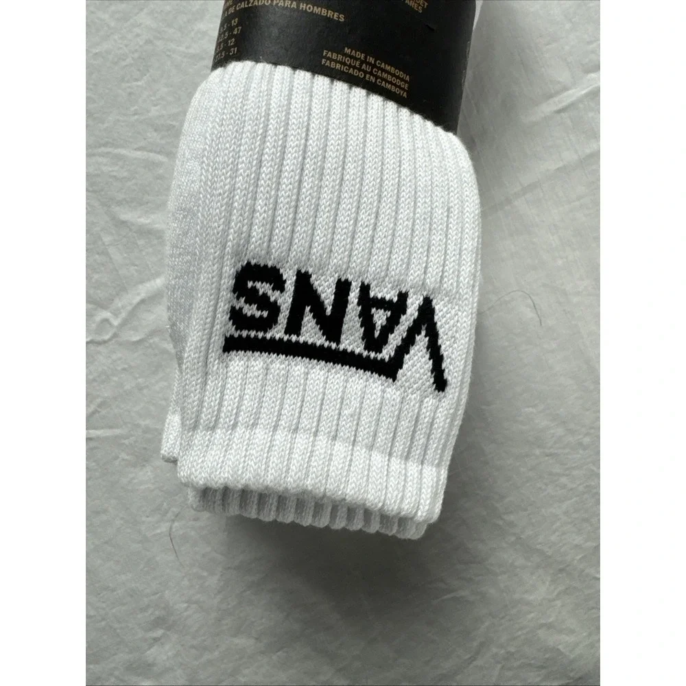 Vans white crew